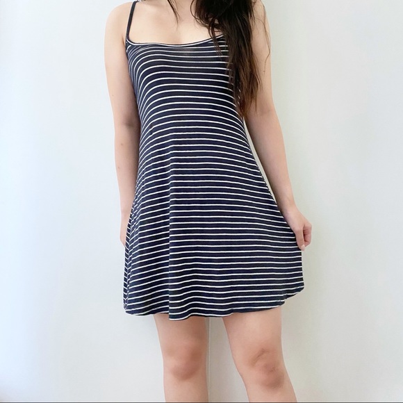 Forever 21 Dresses & Skirts - Navy and white striped sundress S